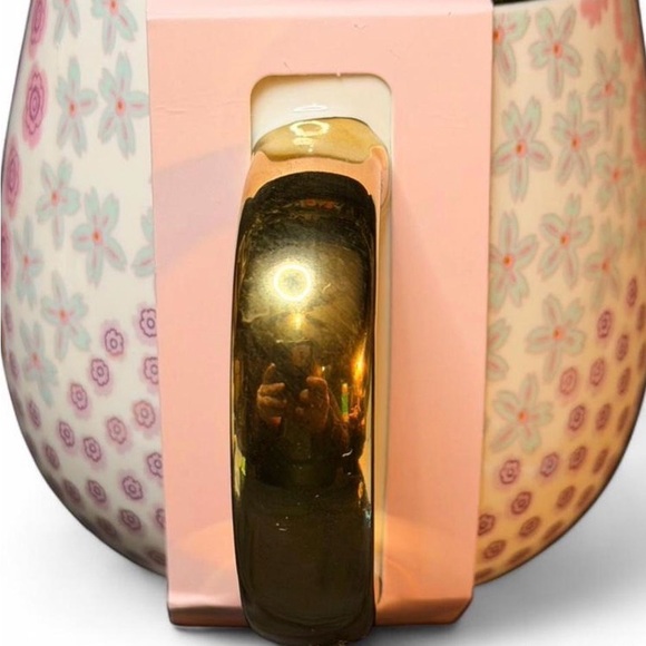 Floral Ceramic Mug - Pink and Orange - Picture 4 of 6